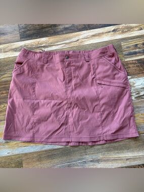 Duluth Trading Women's Size 24W Dusty Pink Nylon Dry On The Fly Skort Skirt